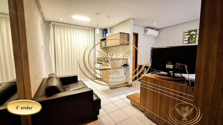 Excelente Apê 1/4 Mobiliado - Setor Oeste - Goiânia/GO