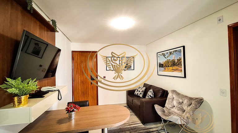 Excelente Apê 1/4 Mobiliado - Triplo Luxo