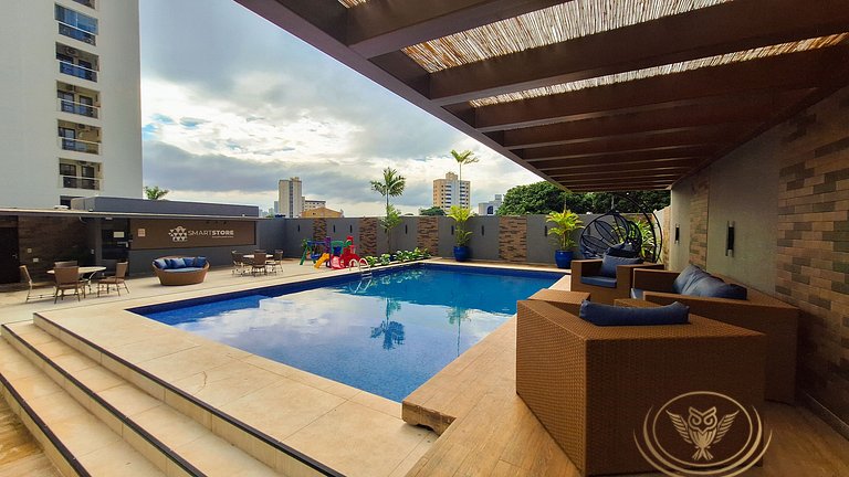 Excelente Apê 1/4 Mobiliado - Triplo Luxo