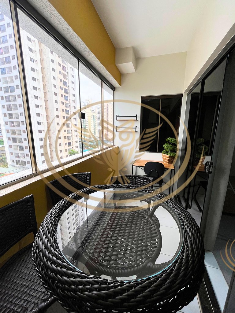 Excelente Apê 1/4 Mobiliado - Setor Bueno - Goiânia/GO