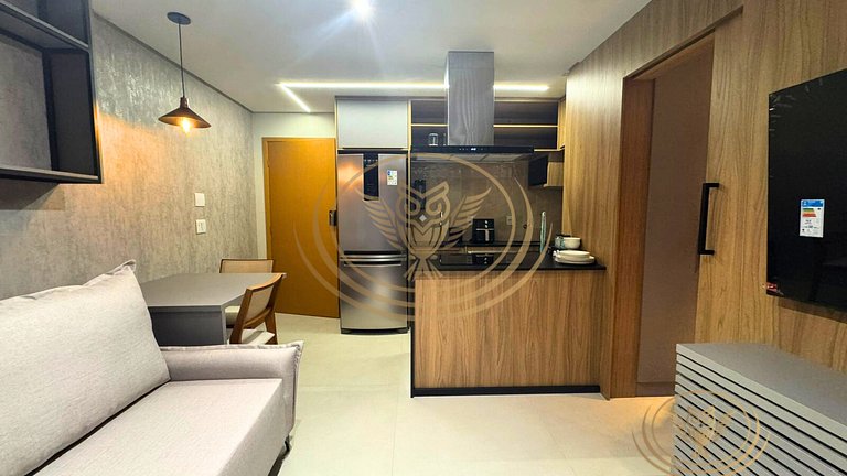 Flat Elegante no 17º Andar com Vista Linda