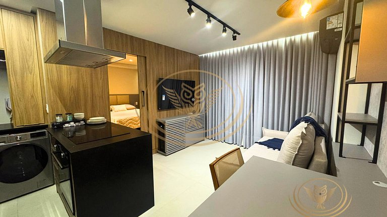 Flat Elegante no 17º Andar com Vista Linda